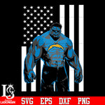 Los Angeles Chargers hulk flag svg eps dxf png file