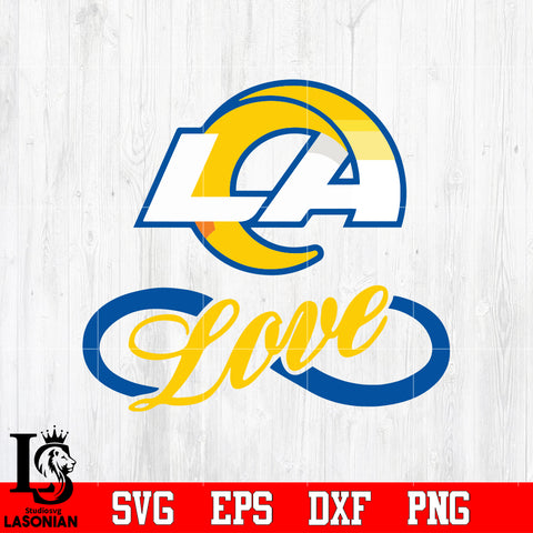 Los Angeles Rams Love Svg Dxf Eps Png file