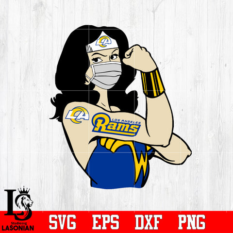 Los Angeles Rams Wonder Woman Svg Dxf Eps Png file Svg Dxf Eps Png file