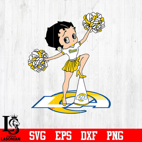 Los Angeles Rams Betty Boop Cheerleader NFL svg eps dxf png file