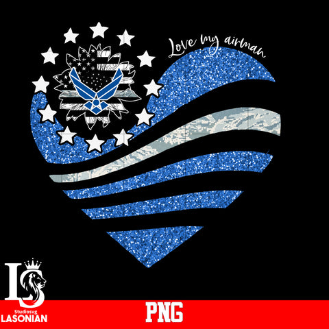 Love My Airman Heart PNG file