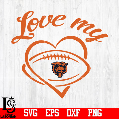 Love My  Chicago Bears svg,eps,dxf,png file