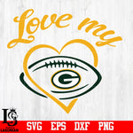 Love My Green Bay Packers svg,eps,dxf,png file