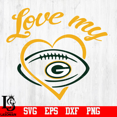 Love My Green Bay Packers svg,eps,dxf,png file