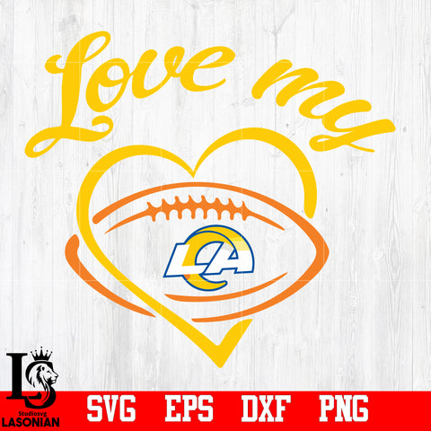 Love My Los Angeles Rams svg,eps,dxf,png file