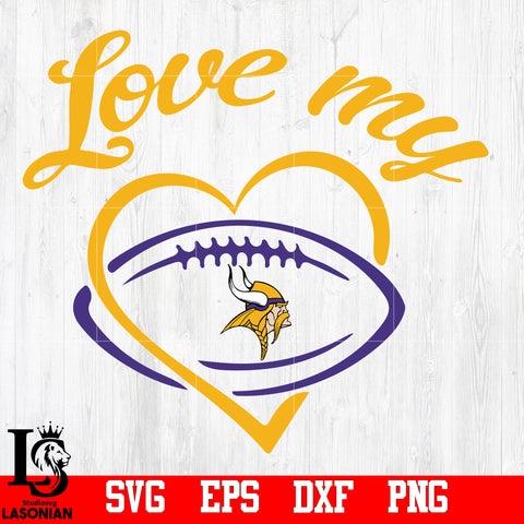 Love My Minnesota Vikings svg,eps,dxf,png file