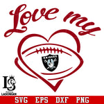 Love My Raiders svg,dxf,eps,png file