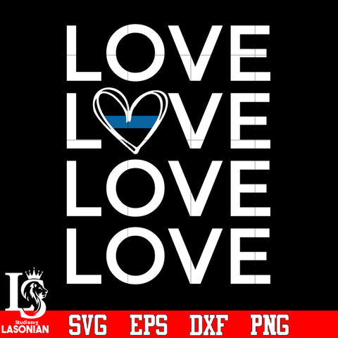 Love, love, love, love Police svg eps dxf png file
