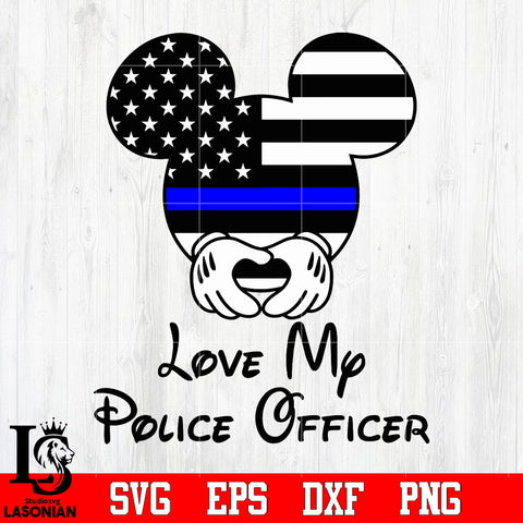 Love my police officer Svg Dxf Eps Png file