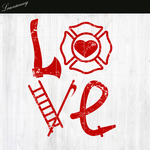 Love firefighter PNG file