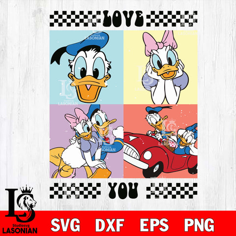 Love you valentine's SVG, donald Valentine SVG  eps dxf png file, digital download