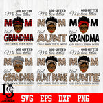 Bundle 1 God gifted me two titles MOM and ... and i rock them both svg eps dxf png file