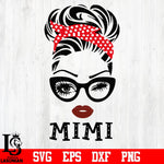 MIMI svg,Granny Christmas,Mimi Face Glasses,Grandma Birthday svg eps dxf png file