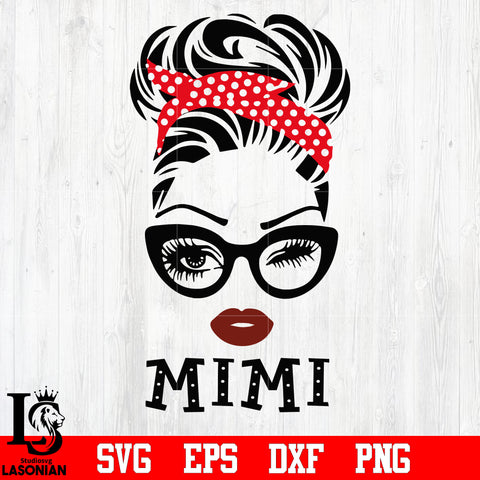 MIMI svg,Granny Christmas,Mimi Face Glasses,Grandma Birthday svg eps dxf png file