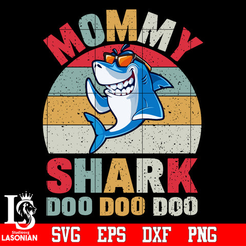 Mommy shark Svg Dxf Eps Png file