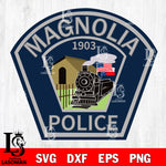 Magnolia Police Department badge svg eps dxf png file