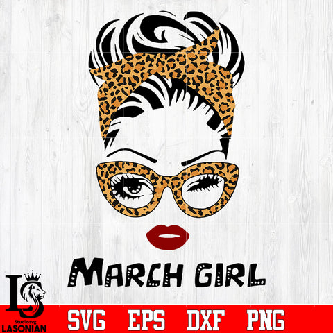 March girl svg eps dxf png file