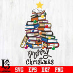 Merry Christmas Books tree svg, png, dxf, eps digital file