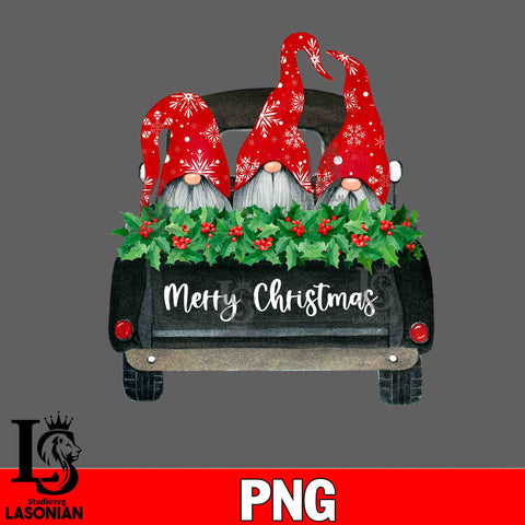 Merry Christmas Gnome PNG file, Digital Download