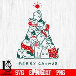 Merry Christmas, merry catmas svg dxf eps png file