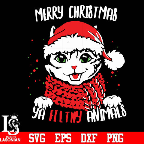 Merry Christmas ya filthy animals svg, png, dxf, eps digital file