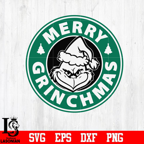 Merry Grinchmas , Starbucks Logo, Starbucks Inspired, Christmas Grinch svg eps dxf png file
