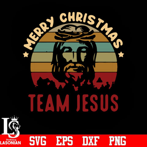 Merry Chrismas team Jesus svg, png, dxf, eps digital file
