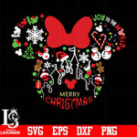 Merry Christmas Disney Minnie mouse svg, png, dxf, eps digital file