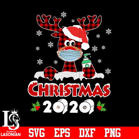 Merry Christmas Svg, Cricut File, Clip Art, Deer Svg, Buffalo Plaid svg eps dxf png file