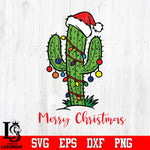 Merry Xmas Cactus Png Christmas, Christmas Cactus Svg Dxf Eps Png file