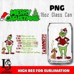 Merry grinch mas  PNG, Grinch Glass Cup Wrap , Libbey Can Glass Cup 18 PNG file, digital download