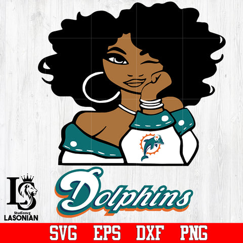 Miami Dolphins Girl svg,eps,dxf,png file