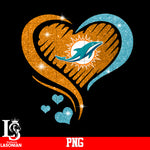 Miami Dolphins Heart PNG file