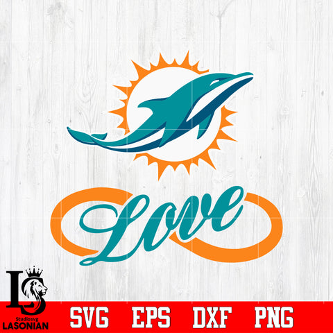 Miami Dolphins Love Svg Dxf Eps Png file
