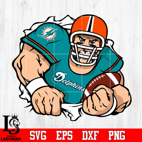 Miami Dolphins football player Svg Dxf Eps Png file