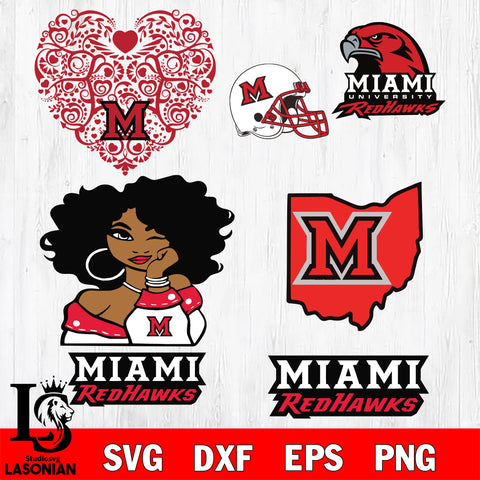 Bundle NCAA Miami (OH) Redhawks eps dxf png file