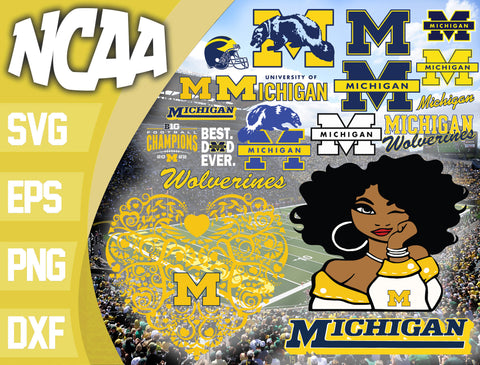 Michigan Wolverines svg eps dxf png file, bundle ncaa svg, ncaa svg