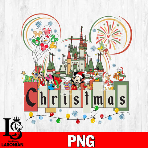 Mickey And Friends Christmas 2 PNG file, Digital Download