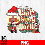Mickey And Friends Christmas, wait disney word PNG file, Digital Download