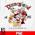 Mickey And Friends Christmas disneyland california PNG file, Digital Download