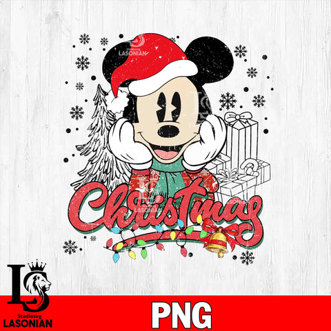 Mickey Christmas PNG file, Digital Download