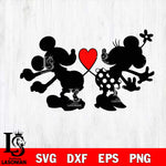 Mickey Minnie valentines 2 svg , mickey valentine's day svg eps dxf png file, digital download