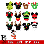 Mickey Ears Christmas Bundle svg eps dxf png file