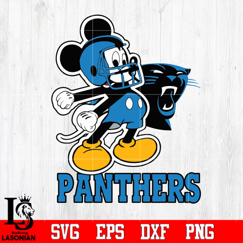 Mickey Football, Carolina Panthers Mickey, Carolina Panthers Svg Dxf Eps Png file