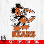 Mickey Football, Chicago Bears Mickey, Chicago Bears Svg Dxf Eps Png file
