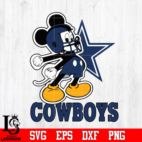 Mickey Football, Dallas Cowboys Mickey, Dallas Cowboys Svg Dxf Eps Png file