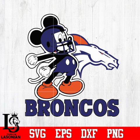 Mickey Football, Denver Broncos Mickey, Denver Broncos Svg Dxf Eps Png file