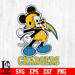 Mickey Football, Los Angeles Chargers Mickey, Los Angeles Chargers Svg Dxf Eps Png file