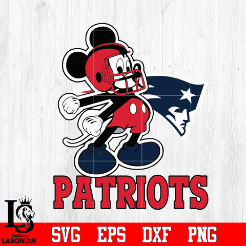 Mickey Football, New England Patriots Mickey, New England Patriots Svg Dxf Eps Png file