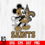 Mickey Football, New Orleans Saints Mickey, New Orleans Saints Svg Dxf Eps Png file